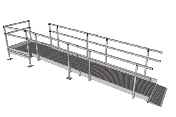 1100mm Wide Modular Ramp Kits Double Handrails