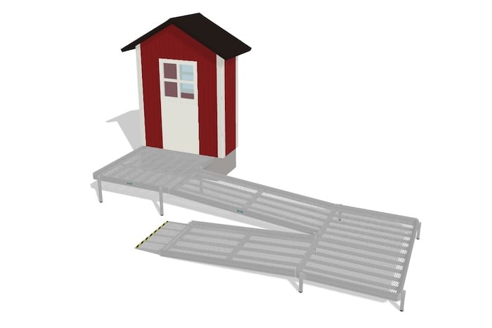 1300mm Wide Ramp System without Handrails