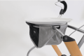 Rollator with bag and tray