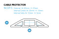 Lightweight Cable Protector 3-Channels- Black only- 1m section (83mm Wx 17mm H, 23.5mm x 10.7mm channel)