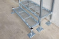 Steps with mesh surface and fixing points 