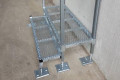 Two portable mesh steps 
