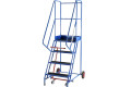 TB Davies Steel Trade Mobile Steps with handrails and wheels