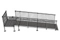 Modular Wheelchair Ramp Kit with Platform and Balustrade Handrails (1080mm x 4500mm)