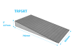 Rubber threshold ramp TRP5RT 5/127mm High 400mm wide 762mm deep 12.6kg)