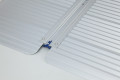 Flat hinge and anti-slip surface wheelchair ramp 