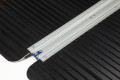 Flat hinge on the wheelchair ramp