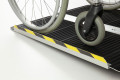 Unfolded portable wheelchair ramp black