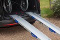 Combi channel ramps resting on vehicle 