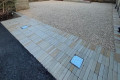 Telescopic bollards on driveway