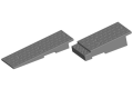 rubber modular hose protector 150mm high ramp sections on a white background