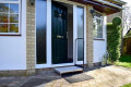 Aluminium half step with handrail 