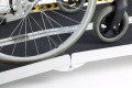 Wheelchair ramp in use 