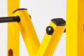 Yellow safety barrier close up 