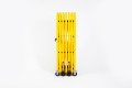 Stored yellow safety barrier 