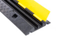 Hinged lid on the cable ramp