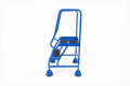 Side view of the 2 step ladder with handrails 