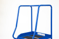 Dual handrails on the warehouse ladder 