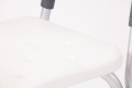 Shower chair seat with self-draining holes 