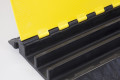 Open hinge lid of the cable protector