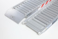 Pair of aluminium loading ramps  rest on connection and ramp foot 
