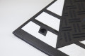 White surface on the black speed cushion 