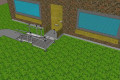 Modular ramp in front of home side view 