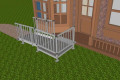 Semi-permanent wheelchair ramp outside home