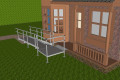 4m wheelchair ramp with rails 