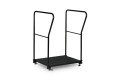 Large half step with dual handrails