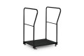 Large half step with dual handrails - black