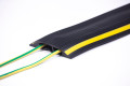 2 channel rubber cable protector with cables