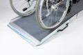 Manual wheelchair on the ramp