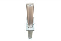 Stainless steel retractable telescopic bollard silver