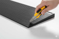Cut rubber ramp