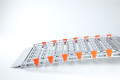 Side view of rollable ramp