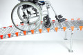 Aluminium wheelchair ramp with support legs 