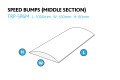 1M Heavy Duty Speed Bump Middle with Steel Plate (1000mm x 450mm x 60mm)