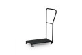 Standard adjustable half step with single handrail black 