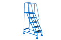 5 steps on ladder with handrails 