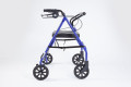 Side view of the 4 wheeled rollator with seat