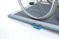 Safety edges and carry handle on the Enable access wheelchair ramp