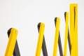 Plastic Expandable Barrier on Wheels Black & Yellow (Expands up to 3.5m)