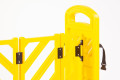 Yellow safety barrier in use 