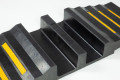 Channels in the rubber hose protector 