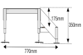 Adjustable 2 Step kit without handrails (1110mm x 720mm overall, min 285mm and max 360mm height)