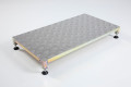 Adjustable metal safety step