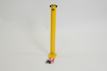 Folding bollard with fixings and keys