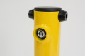 Lock on the folding security post and rubber protection points