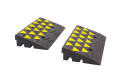 Rubber kerb ramps with cable space below
